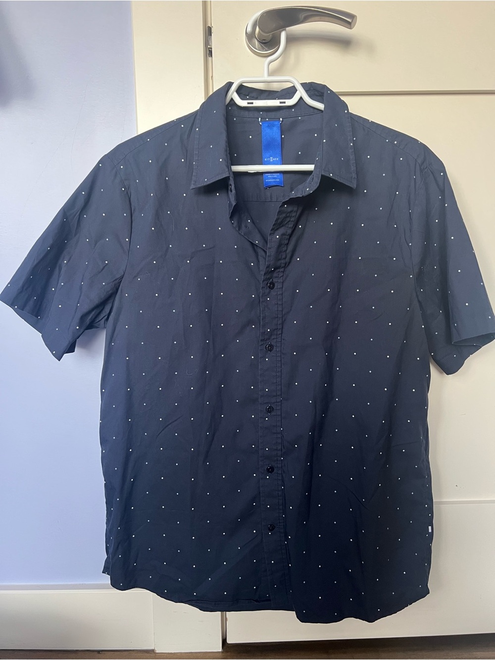 Kit and Ace Navy Short-Sleeve Button-Down Shirt